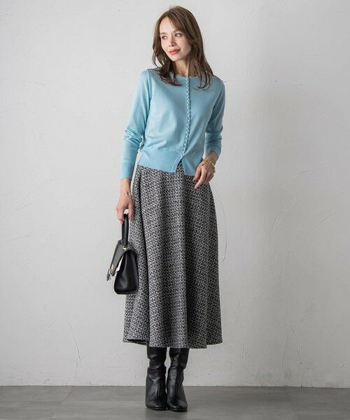 Viaggio Blu / ビアッジョブルー ミニ・ひざ丈スカート | ツイードフレアスカート | 詳細16