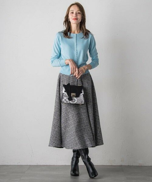 Viaggio Blu / ビアッジョブルー ミニ・ひざ丈スカート | ツイードフレアスカート | 詳細17