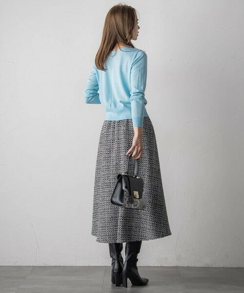 Viaggio Blu / ビアッジョブルー ミニ・ひざ丈スカート | ツイードフレアスカート | 詳細18
