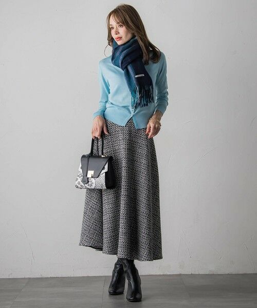 Viaggio Blu / ビアッジョブルー ミニ・ひざ丈スカート | ツイードフレアスカート | 詳細20