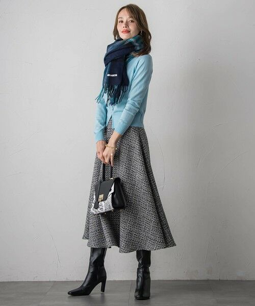 Viaggio Blu / ビアッジョブルー ミニ・ひざ丈スカート | ツイードフレアスカート | 詳細21