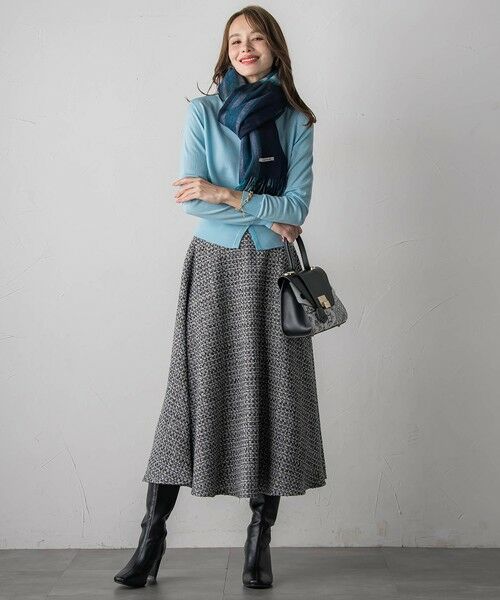 Viaggio Blu / ビアッジョブルー ミニ・ひざ丈スカート | ツイードフレアスカート | 詳細22