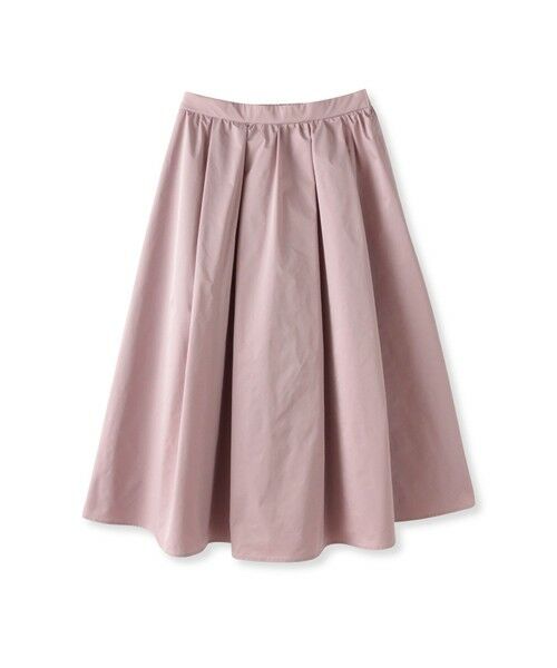 Viaggio Blu / ビアッジョブルー ミニ・ひざ丈スカート | タフタフレアスカート（ピンク）