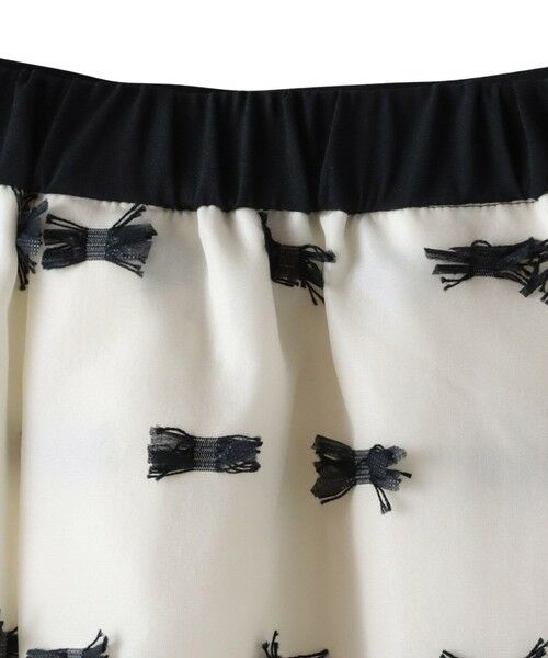 Viaggio Blu / ビアッジョブルー ミニ・ひざ丈スカート | リボンジャガードスカート | 詳細5