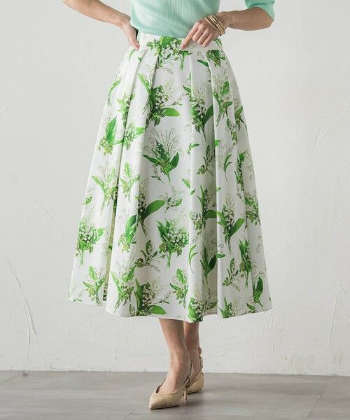 Viaggio Blu / ビアッジョブルー ミニ・ひざ丈スカート | スズランプリントスカート | 詳細12