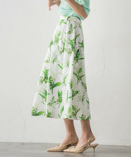 Viaggio Blu / ビアッジョブルー ミニ・ひざ丈スカート | スズランプリントスカート | 詳細13