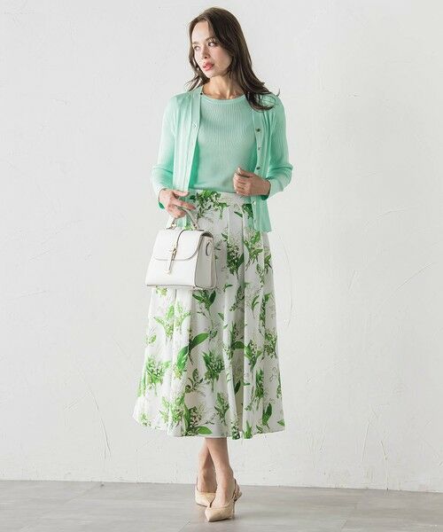 Viaggio Blu / ビアッジョブルー ミニ・ひざ丈スカート | スズランプリントスカート | 詳細17