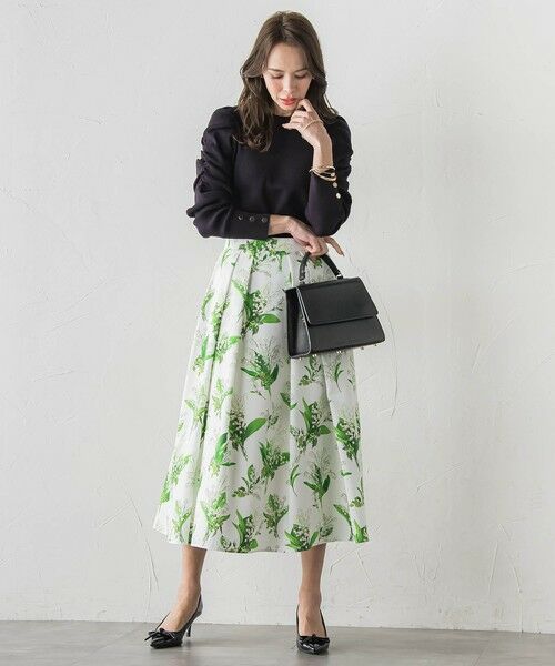 Viaggio Blu / ビアッジョブルー ミニ・ひざ丈スカート | スズランプリントスカート | 詳細19