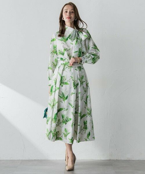 Viaggio Blu / ビアッジョブルー ミニ・ひざ丈スカート | スズランプリントスカート | 詳細6