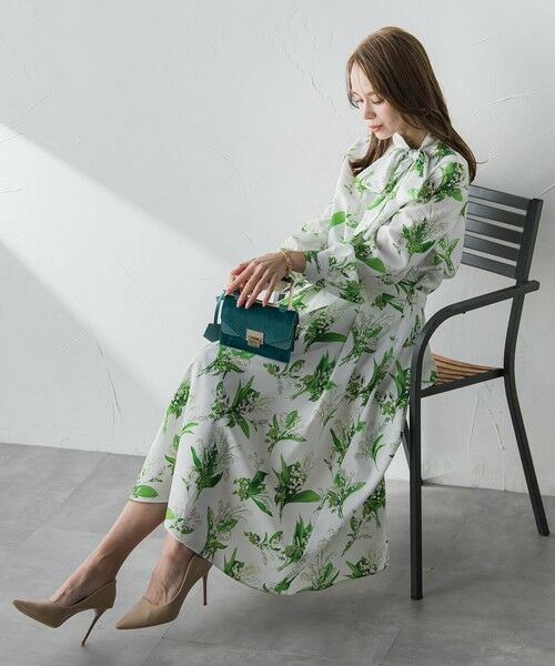 Viaggio Blu / ビアッジョブルー ミニ・ひざ丈スカート | スズランプリントスカート | 詳細7