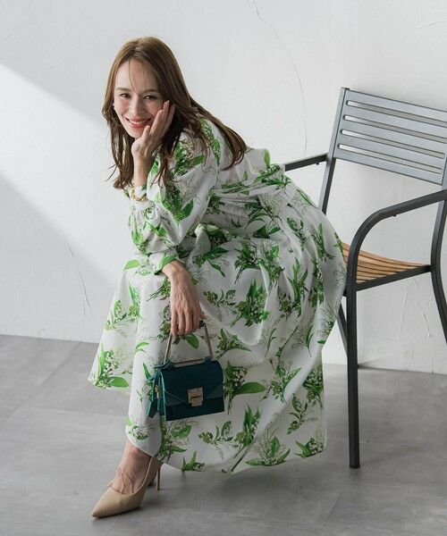 Viaggio Blu / ビアッジョブルー ミニ・ひざ丈スカート | スズランプリントスカート | 詳細8