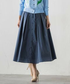 Viaggio Blu / ビアッジョブルー ミニ・ひざ丈スカート | フロントボタンタフタスカート