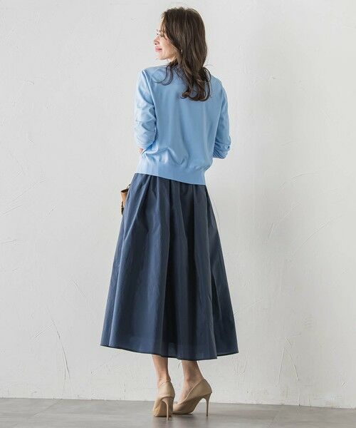 Viaggio Blu / ビアッジョブルー ミニ・ひざ丈スカート | フロントボタンタフタスカート | 詳細5