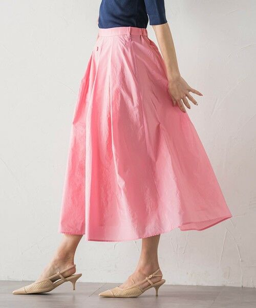 Viaggio Blu / ビアッジョブルー ミニ・ひざ丈スカート | フロントボタンタフタスカート | 詳細15