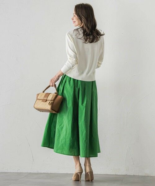 Viaggio Blu / ビアッジョブルー ミニ・ひざ丈スカート | フロントボタンタフタスカート | 詳細29