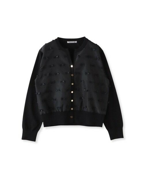 Viaggio Blu / ビアッジョブルー カーディガン・ボレロ | リボンジャガードカーディガン（ブラック）