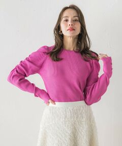 Viaggio Blu / ビアッジョブルー ニット・セーター | シャーリングスリーブニット