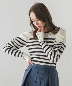 Viaggio Blu / ビアッジョブルー ニット・セーター | シャーリングスリーブニット