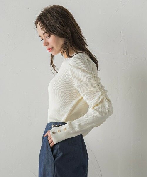 Viaggio Blu / ビアッジョブルー ニット・セーター | シャーリングスリーブニット | 詳細3