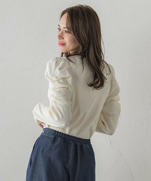 Viaggio Blu / ビアッジョブルー ニット・セーター | シャーリングスリーブニット | 詳細4