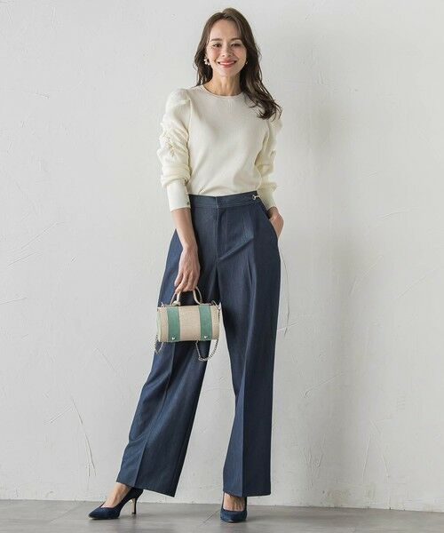 Viaggio Blu / ビアッジョブルー ニット・セーター | シャーリングスリーブニット | 詳細5