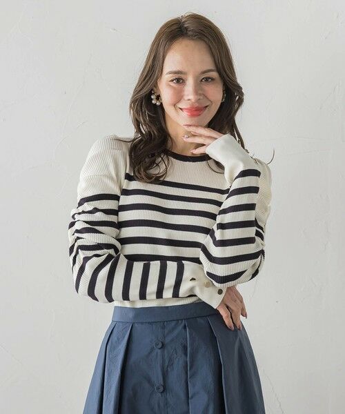 Viaggio Blu / ビアッジョブルー ニット・セーター | シャーリングスリーブニット | 詳細24