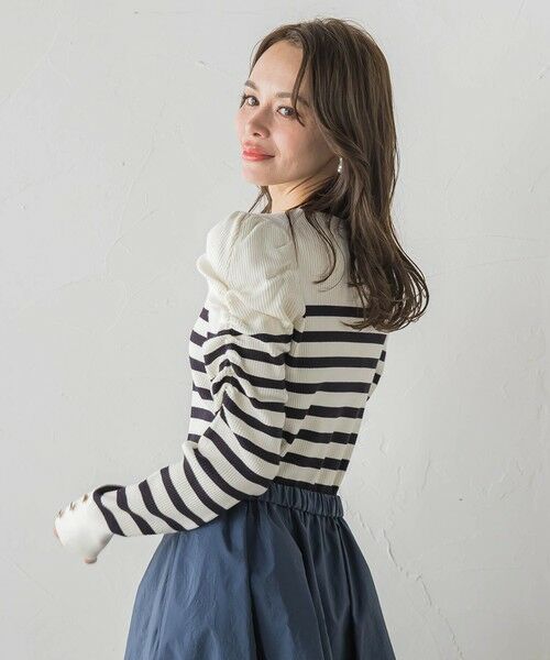 Viaggio Blu / ビアッジョブルー ニット・セーター | シャーリングスリーブニット | 詳細25