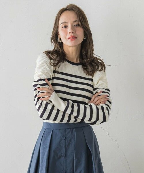 Viaggio Blu / ビアッジョブルー ニット・セーター | シャーリングスリーブニット | 詳細27