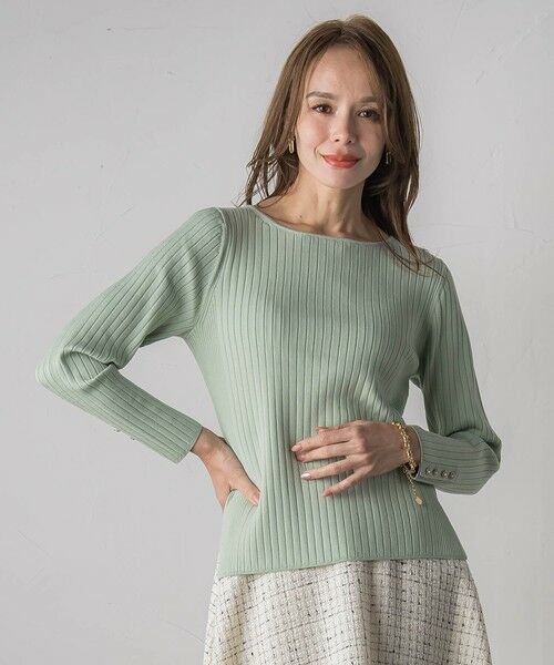 Viaggio Blu / ビアッジョブルー ニット・セーター | 袖口キラキラボタンリブニット | 詳細11