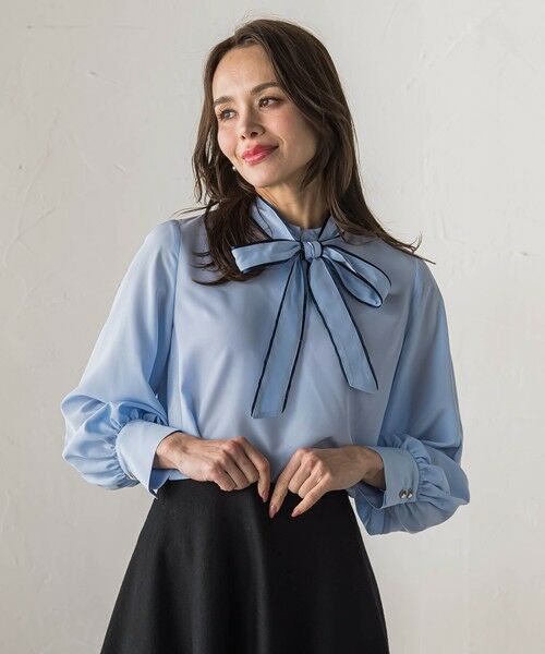 Viaggio Blu / ビアッジョブルー シャツ・ブラウス | フェミニッシュデシンブラウス（ライトブルー）
