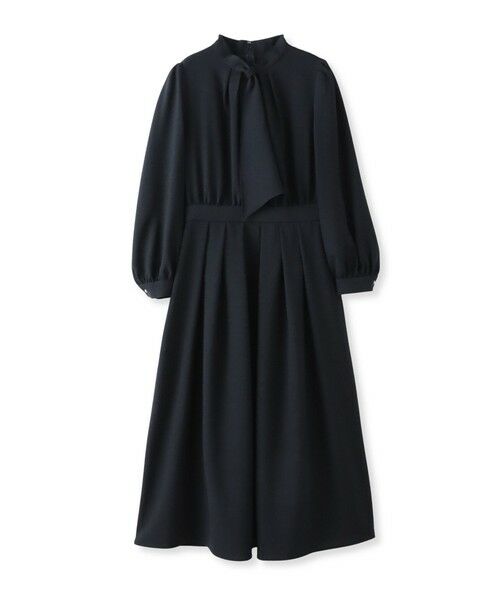 Viaggio Blu / ビアッジョブルー ロング・マキシ丈ワンピース | ボウタイシャンブレーワンピース | 詳細1