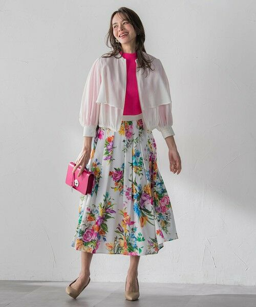 Viaggio Blu / ビアッジョブルー ミニ・ひざ丈スカート | 【追加生産/カタログ掲載】ビッグフラワーブーケスカート | 詳細15