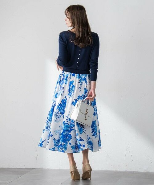 Viaggio Blu / ビアッジョブルー ミニ・ひざ丈スカート | ビッグフラワーブーケスカート | 詳細29