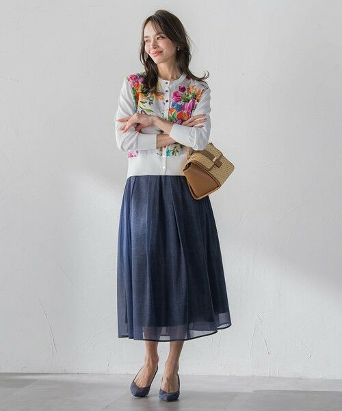 Viaggio Blu / ビアッジョブルー ミニ・ひざ丈スカート | 【カタログ掲載】オーガンジーデニムスカート | 詳細13