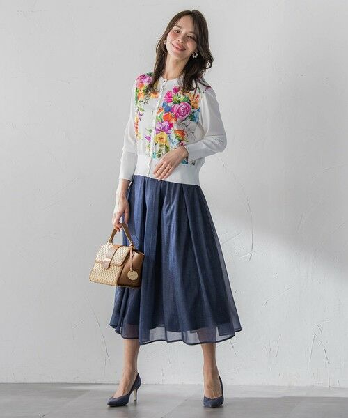 Viaggio Blu / ビアッジョブルー ミニ・ひざ丈スカート | 【カタログ掲載】オーガンジーデニムスカート | 詳細14
