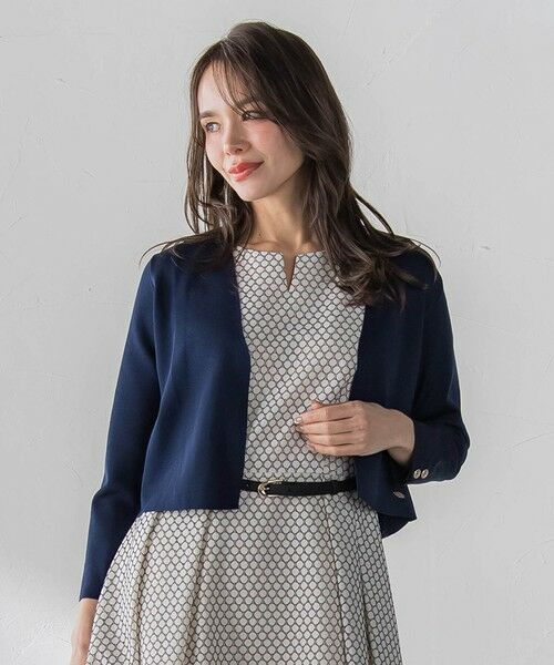 Viaggio Blu / ビアッジョブルー カーディガン・ボレロ | LUCINDAニットボレロ（ネイビー）