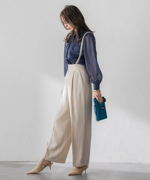 Viaggio Blu / ビアッジョブルー シャツ・ブラウス | 【カタログ掲載】オーガンジーデニムブラウス | 詳細14