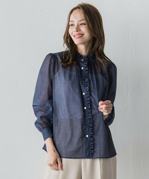 Viaggio Blu / ビアッジョブルー シャツ・ブラウス | 【カタログ掲載】オーガンジーデニムブラウス | 詳細15