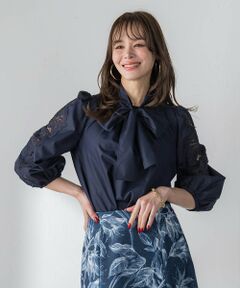 Viaggio Blu / ビアッジョブルー シャツ・ブラウス | 袖レースブラウス