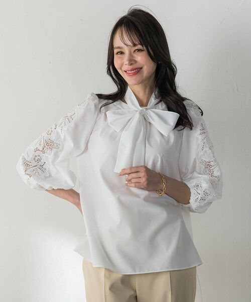 Viaggio Blu / ビアッジョブルー シャツ・ブラウス | 袖レースブラウス | 詳細1