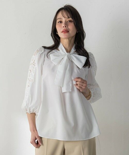 Viaggio Blu / ビアッジョブルー シャツ・ブラウス | 袖レースブラウス | 詳細2