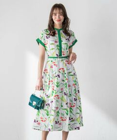 Viaggio Blu / ビアッジョブルー ロング・マキシ丈ワンピース | 【KEITA KAWASAKI × Viaggio Bluコラボ】リリープリントワンピース