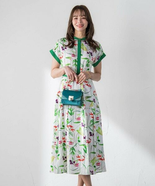 Viaggio Blu / ビアッジョブルー ロング・マキシ丈ワンピース | 【KEITA KAWASAKI × Viaggio Bluコラボ】リリープリントワンピース | 詳細1
