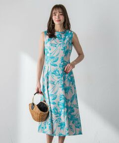 Viaggio Blu / ビアッジョブルー ロング・マキシ丈ワンピース | 【WEB限定カラーあり】リネンライクフラワーワンピース