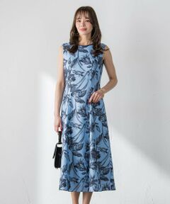 Viaggio Blu / ビアッジョブルー ロング・マキシ丈ワンピース | 【WEB限定カラーあり】リネンライクフラワーワンピース