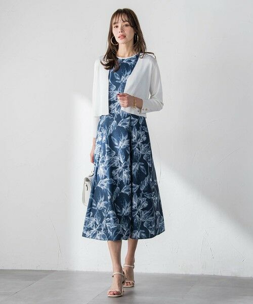 Viaggio Blu / ビアッジョブルー ロング・マキシ丈ワンピース | 【WEB限定カラーあり】リネンライクフラワーワンピース | 詳細4