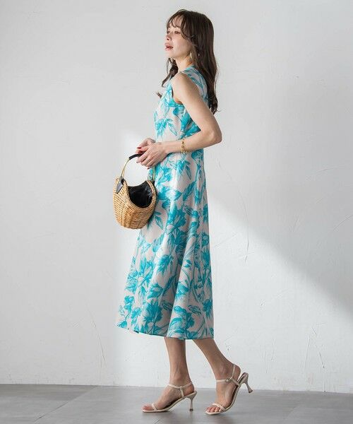 Viaggio Blu / ビアッジョブルー ロング・マキシ丈ワンピース | 【WEB限定カラーあり】リネンライクフラワーワンピース | 詳細8