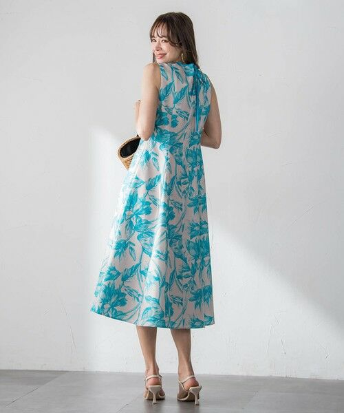 Viaggio Blu / ビアッジョブルー ロング・マキシ丈ワンピース | 【WEB限定カラーあり】リネンライクフラワーワンピース | 詳細9