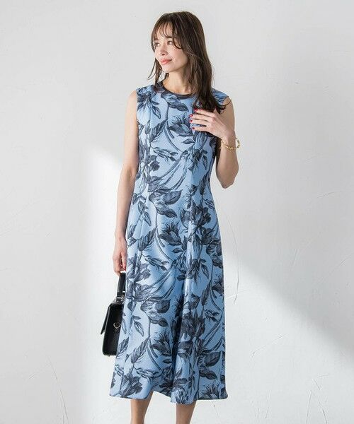 Viaggio Blu / ビアッジョブルー ロング・マキシ丈ワンピース | 【WEB限定カラーあり】リネンライクフラワーワンピース | 詳細12