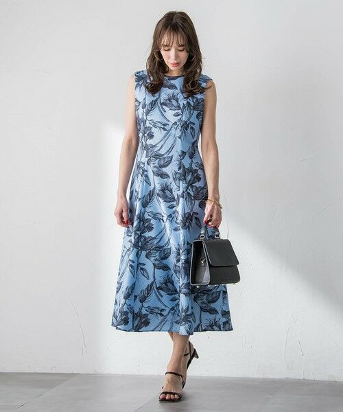 Viaggio Blu / ビアッジョブルー ロング・マキシ丈ワンピース | 【WEB限定カラーあり】リネンライクフラワーワンピース | 詳細13